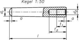 Schizzo taper pin inner thread Ausf.A