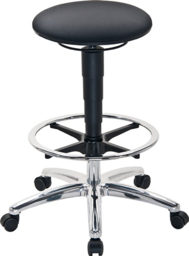 Articolo immagine Drehhocker Sitz-Stop-Rollen+Fußring Supe