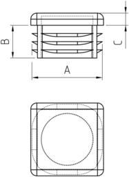 Sketch Glides f.square tube