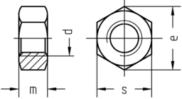 Esquisse Écrou hexagonal DIN 934