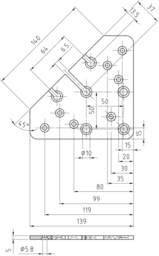 Sketch Corner plate table leg conn.