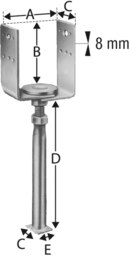 Sketch Column foot PVD SIMPSON