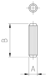 Schizzo Wooden dowel form A DIN 68150