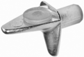 Artikelbild Bodenträger Zamak N03/3 mit 1 Zapfen für 5 mm Lochreihe mit Auflagepuffer