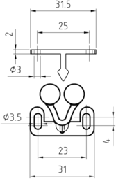 Schizzo snap closure