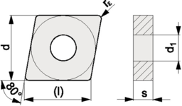 Schizzo Wendeschneidplatte CNMG 120404-MV VA35 B