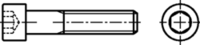 Croquis 2 Vis à tête cylindrique + I6R DIN EN ISO 4762