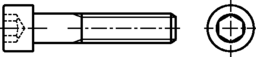 Skizze 2 Zylinderschrauben mit Innensechskant A4 DIN EN ISO 4762