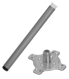Articolo immagine DREIKA - Tischbein Höhenverstellung 3 cm, komplett mit Eckknoten zum Anschrauben und eingepresster KS-Buchse, inkl. Befestigungsmaterial