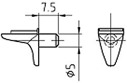 Sketch Shelf support N03/03 w.1pin