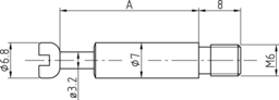 Schizzo GWD-Pin longitudinal lock. M6