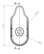 Sketch Closet rail bearing w.2pivots