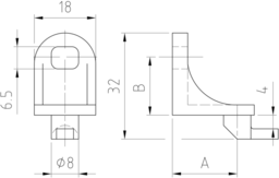 Sketch Rear panel holder short