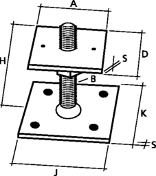 Sketch Support foot PPB75G SIMPSON