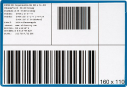 Articolo immagine Etikettentasche B160xH110mm magn.10St./P