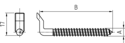 Schizzo Screw hook or SZ 17
