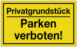 Articolo immagine Hinweiszeichen Privatgrundstück/Parken v