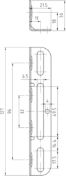 Sketch Metal bracket w.4 round holes