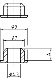 Schizzo Bush f.glass door attachment
