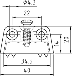 Schizzo Trapeze fitting pre-assembled