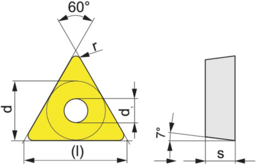 Schizzo Wendeschneidplatte TCMT 110204-F PMK35 B
