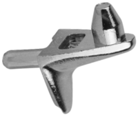 Artikelbild Bodenträger Zamak mit zwei Zapfen für 3 mm Lochreihe