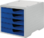 Artikelbild Ablagebox 5 Schubl.grau/blau Polystyrol