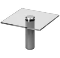 Articolo immagine Fuß Set für Glas- o. Holzböden z. Verschrauben m. dekorativer Aluminium Scheibe