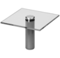 Articolo immagine Fuß Set für Glas- o. Holzböden z. Verschrauben m. dekorativer Aluminium Scheibe