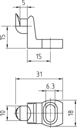 Sketch Rear panel holder short