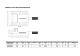 Esquisse Bohrmaschinenschraubstock Backen-B.100mm