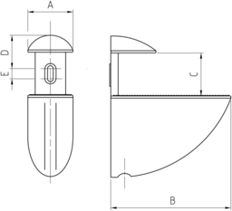 Sketch Shelf support oval
