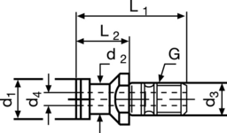 Schizzo Anzugsbolzen DIN 69872 Form A SK50 m.Boh