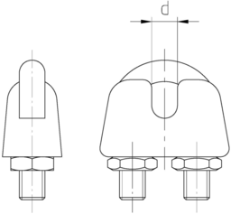 Esquisse Serre-câble DIN 1142