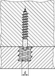 Anwendungsbild Stockschrauben mit reduziert gewalztem Holzgewinde und I-Stern
