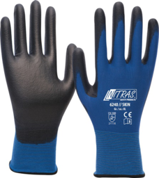 Image de l'article Handschuhe Skin Gr.9 blau/schwarz EN 388
