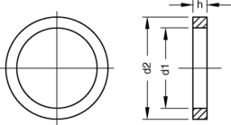 Skizze Dichtringe, Form A, Cu