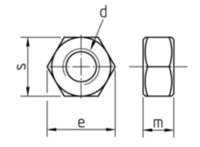 Esquisse Écrou hexagonal ISO 4032 1