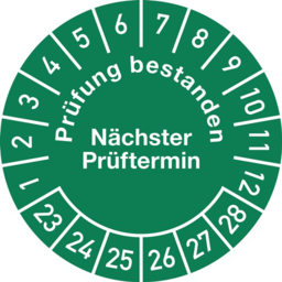 Article picture Mehrjahresprüfplakette D.30mm Prüfung be
