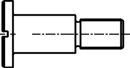 Croquis 2 Vis à tête bombée + fente + épaulement DIN 923