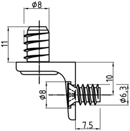 Schizzo fast conn. Multi fix+1 hole
