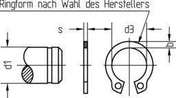 Schizzo Circlip f.shafts