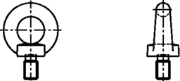 Croquis 2 Boulon à oeil similaire à DIN 580