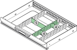 Schizzo Schubladenunterteilungsmaterial 4-tlg.Er