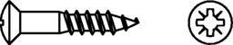 Croquis 2 Vis à bois à tête fraisée bombée a.KRZ-Z