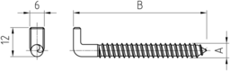 Schizzo screw hook or SZ