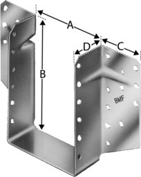 Schizzo Joist hanger BSS SIMPSON