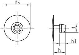 Esquisse Abdeckkappen für JD Distanzschrauben