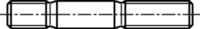 Schizzo 2 SHR pin or head 1 d DIN 938