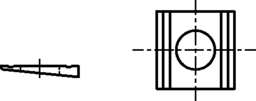 Croquis 2 Rondelle carrée pour poutre en U DIN 436